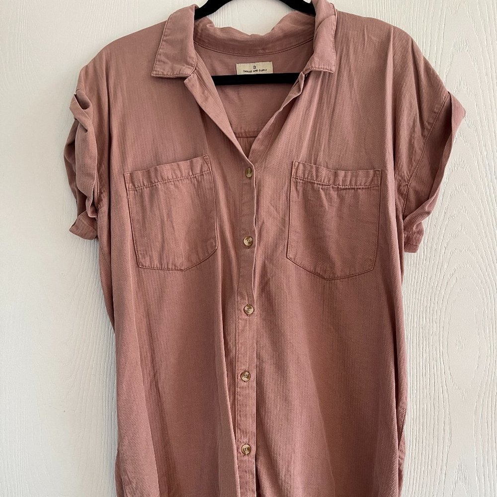 Thread and Supply Mauve Button Down Shirt
